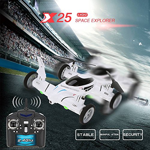 GoolRC SY X25 2.4G 4CH 6 Achsen Gyro Land und Luft RC Fliegen Auto Drone mit 2.0MP Kamera 360 Grad Flips Auto Return Funktion Quadrocopter - 