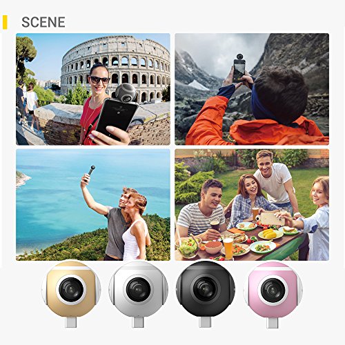 Insta360 Air Compact Mini Panorama 360 Grad 3K HD Kamera Dual Weitwinkel-Fischaugen-Objektiv VR Modus für OPPO R9 / Huawei P9 Mate9 / LG V20 Andriod Smartphone - 