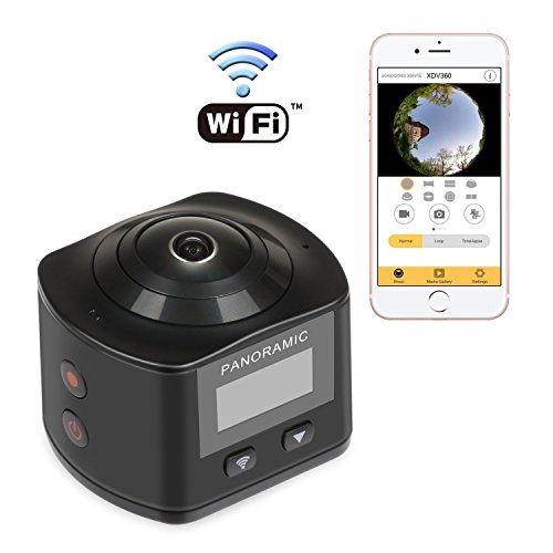 wimius 360 Grad Panorama Sport Action Kamera 4 K 220 ° Ultra Weitwinkelobjektiv 16 MP Full HD 1080P Wifi Actioncam (V3) -