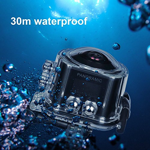 wimius 360 Grad Panorama Sport Action Kamera 4 K 220 ° Ultra Weitwinkelobjektiv 16 MP Full HD 1080P Wifi Actioncam (V3) -