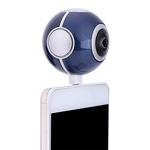 Dual Fisheye Objektiv 2 X 200W HD 360 Grad Sphärische Panorama VR Digitalkamera Für Android Smartphone, Blau - 