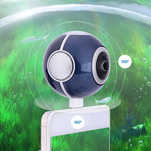 Dual Fisheye Objektiv 2 X 200W HD 360 Grad Sphärische Panorama VR Digitalkamera Für Android Smartphone, Blau - 