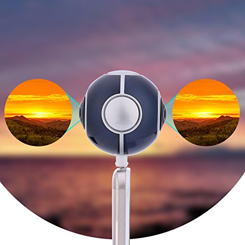 Dual Fisheye Objektiv 2 X 200W HD 360 Grad Sphärische Panorama VR Digitalkamera Für Android Smartphone, Blau - 