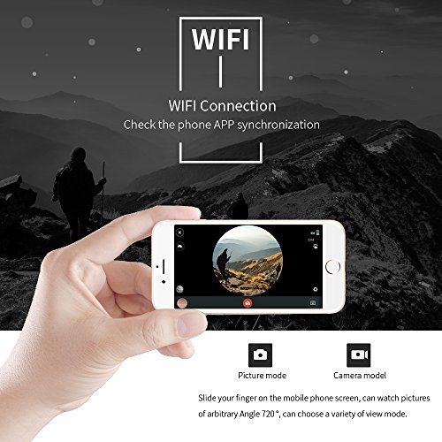 YUNTAB 360-Grad-Panoramakamera HD 1080P VR actioncam Zwei 210-Grad-Ultraweitwinkel Wifi mini 2.0The Blende Unterstützung SD (bis zu 128G) batterie 1400mAh -