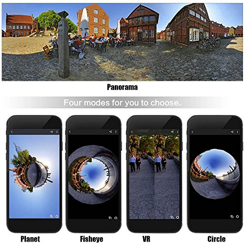 Andoer Detu 360 Grad Panorama Kamera Wifi 1080P 30FPS 8MP Fisheye für VR Aktion Sport Outdoor Kamera Camcorder - 