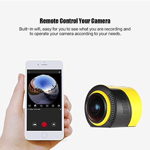 Andoer Detu 360 Grad Panorama Kamera Wifi 1080P 30FPS 8MP Fisheye für VR Aktion Sport Outdoor Kamera Camcorder - 