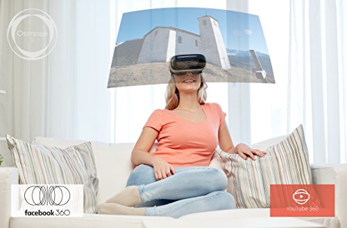 Osmose IOT BirdEyes SPHÄRISCHE 360 GRAD PANORAMA-KAMERA 2x8.0 MP CMOS 4K 30FPS Video 16MP@6080*3040 Pixel Foto | 1600mAh Batterie | Enthält 360° Camera, Tripod, Stativ Hardware und Selfie-Stick (Weiß) - 