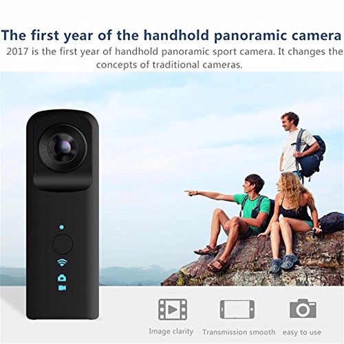 Panoramakamera Handheld Panorama 360 Grad VR Action Kamera mit Wifi Action Kamera Sport Recorder 720 ° Handgriff Panoramakamera , orange - 