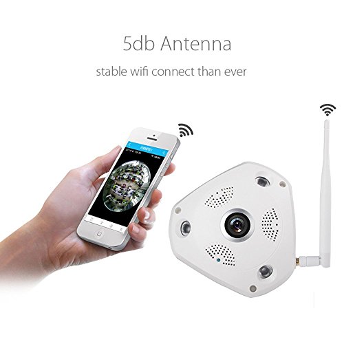360° Panorama Wireless IP Kamera Cam 960p HD Nachtsicht Zwei-Wege-Audio Überwachungs System Kameras App-Controlled SW09-960 -