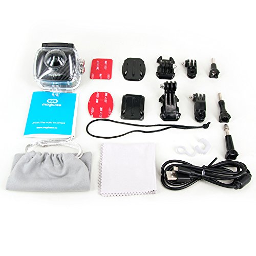 Magicsee P3 VR 360 Grad Panorama Kamera 4K 3040*1520 Doppelobjektiv 220° Fisheye WiFi Sports Action Kamera mit Go Wasserdicht Fall Pro 30M für iPhone iOS Android Smartphone app - 