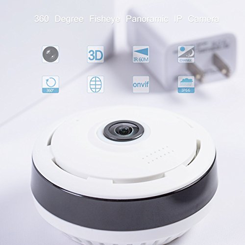 Mini IP Überwachungskamera 960P Panorama WIFI Kamera 360 ° Grad Fisch Auge Objektiv IP Video Aufnahme Nachtsicht 2 Weg Audio / Bewegungsmelder für Haus / Baby Überwachung SW05 - 