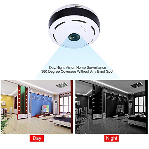 Mini IP Überwachungskamera 960P Panorama WIFI Kamera 360 ° Grad Fisch Auge Objektiv IP Video Aufnahme Nachtsicht 2 Weg Audio / Bewegungsmelder für Haus / Baby Überwachung SW05 - 