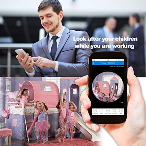 Mini IP Überwachungskamera 960P Panorama WIFI Kamera 360 ° Grad Fisch Auge Objektiv IP Video Aufnahme Nachtsicht 2 Weg Audio / Bewegungsmelder für Haus / Baby Überwachung SW05 - 