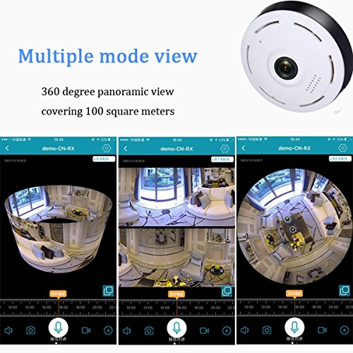 Mini IP Überwachungskamera 960P Panorama WIFI Kamera 360 ° Grad Fisch Auge Objektiv IP Video Aufnahme Nachtsicht 2 Weg Audio / Bewegungsmelder für Haus / Baby Überwachung SW05 - 