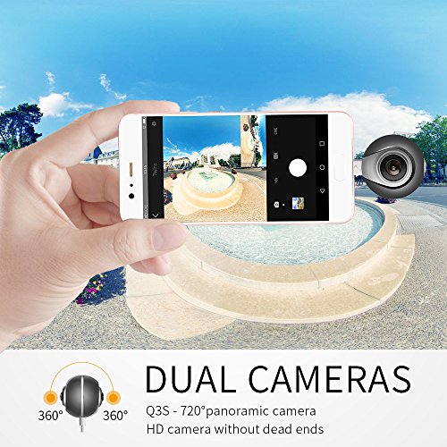 YUNTAB Q3S 720-Grad-Panoramakamera HD 1080P actioncam video mini 2.4 The Blende Unterstützung - 