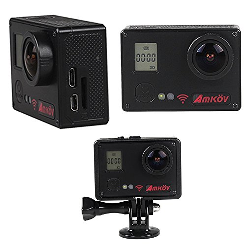 VIGICA ACT74S WiFi Action Kamera 20 MP Unterwasserkamera 40m 4K HD Sport Cam 170 ° Weitwinkel mit 2.4 G Handgelenk Fernbedienung Zubehör Kits Schwarz - 
