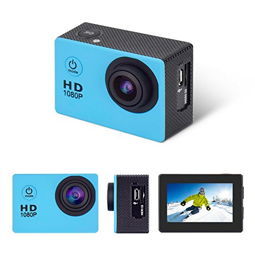 Yuntab A9 kamera Action Full HD 1080p Kamera Wasserdicht 2.0″ LCD 120° Objektiv DVR Outdoor Action Camera Sport Kamera Tauchen und Kostenlosen Zubehör Kits mit Ladegerät - 5