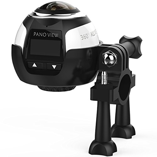 TURNMEON WiFi 4 K 360 Grad Panorama Kamera Wireless 3D VR Action Sports Kamera 16 MP HD 30 fps Wasserdicht 230 ° Große Ziel Mini DV Player (weiß) - 7