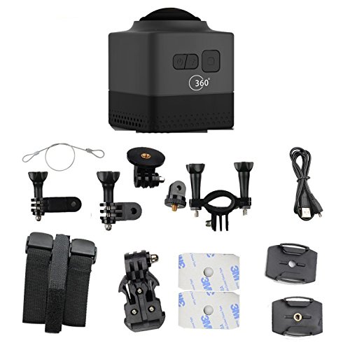 ssstar Cube 360 Sport Video Kamera Wifi H.264 360 Grad Panorama Kamera 360 x 190 ° Großer Panorama Shot Sport Kamera, schwarz -