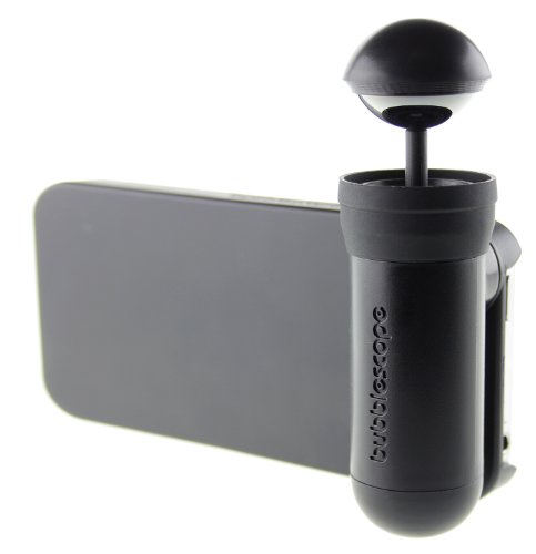 Bubblescope 360 Grad Kameralinse mit Clip-On Schutzhülle Case Cover für iPhone 5/5S - Schwarz -