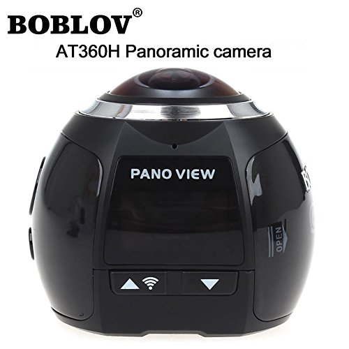 Boblov 360 Kamera 4k WiFi Mini-Panoramakamera 2448 * 2448 16M Ultra HD Panorama 360 Grad Video Panoramakameras 3D VR Kamera (AT360H) - 